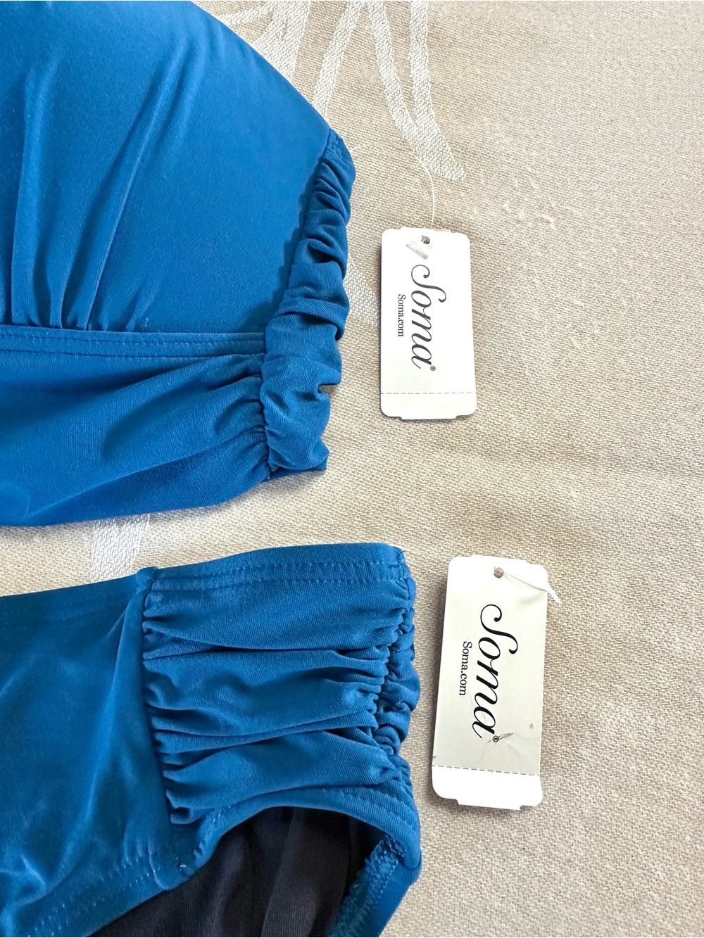 Soma Swim Ocean Navy Bikini Set NWT Top L Bottom XL - Picture 3 of 6